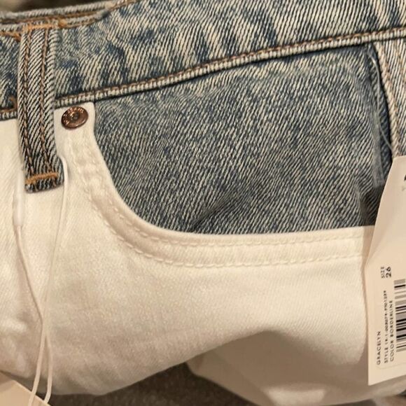 Joie Gracelyn Borderline White Blue High Rise Jean - Picture 10 of 11